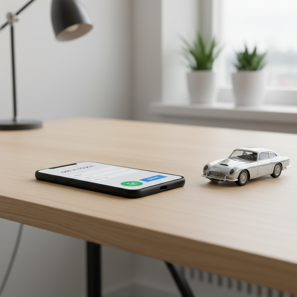 Smartphone mit Kontaktformular