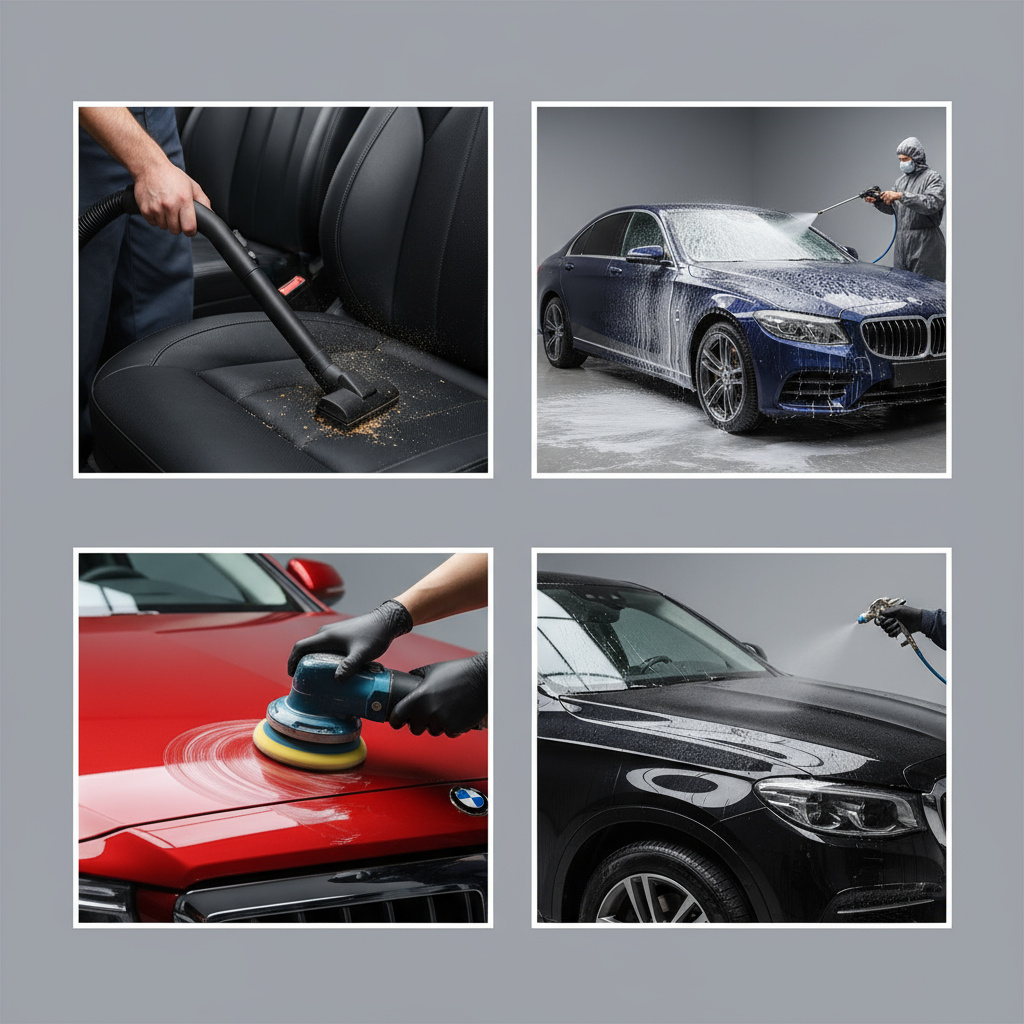 Collage unserer Detailing-Services